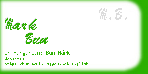 mark bun business card
