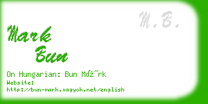 mark bun business card